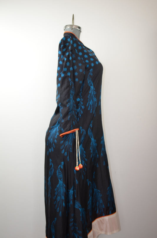 Vestido largo de seda