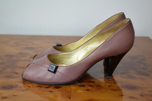 Tacones CHANEL punta abierta